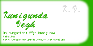 kunigunda vegh business card
